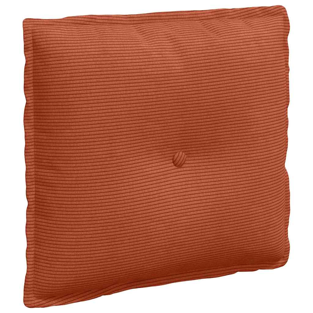 Cuscino per Schiena Rosso Arancio 50 x 45 cm Tessuto in Cords