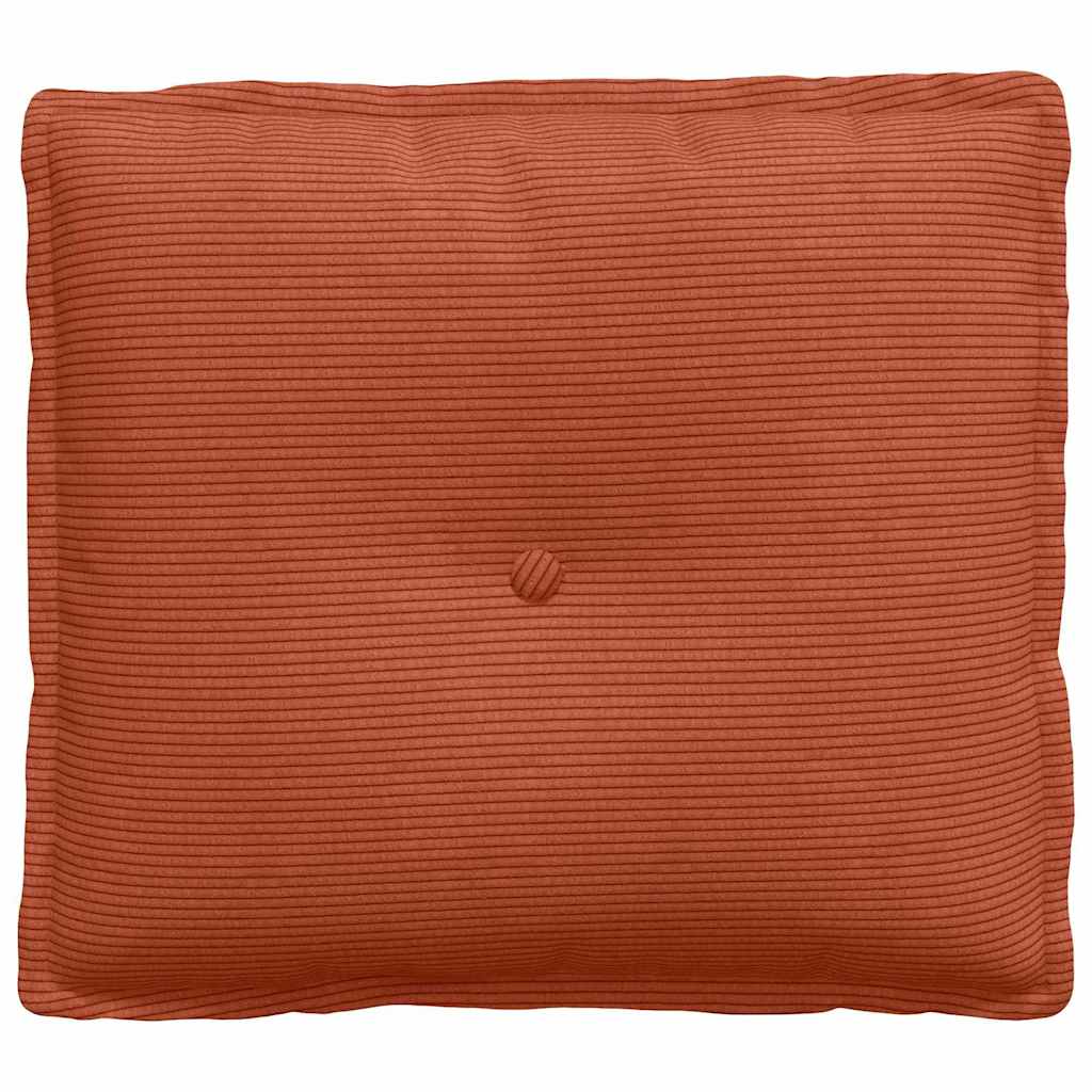 Cuscino per Schiena Rosso Arancio 50 x 45 cm Tessuto in Cords