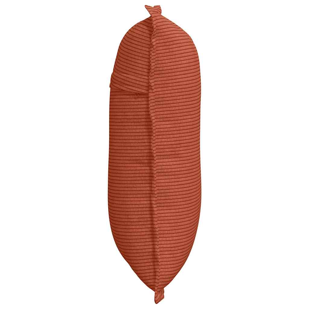 Cuscino per Schiena Rosso Arancio 50 x 45 cm Tessuto in Cords