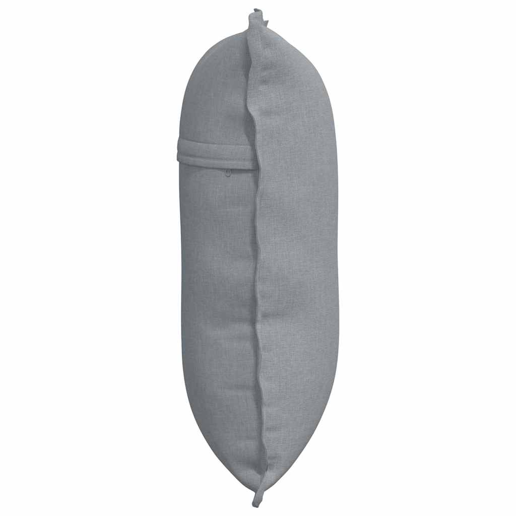 Cuscino per Schiena Grigio chiaro 60 x 19 x 50 cm Tessuto