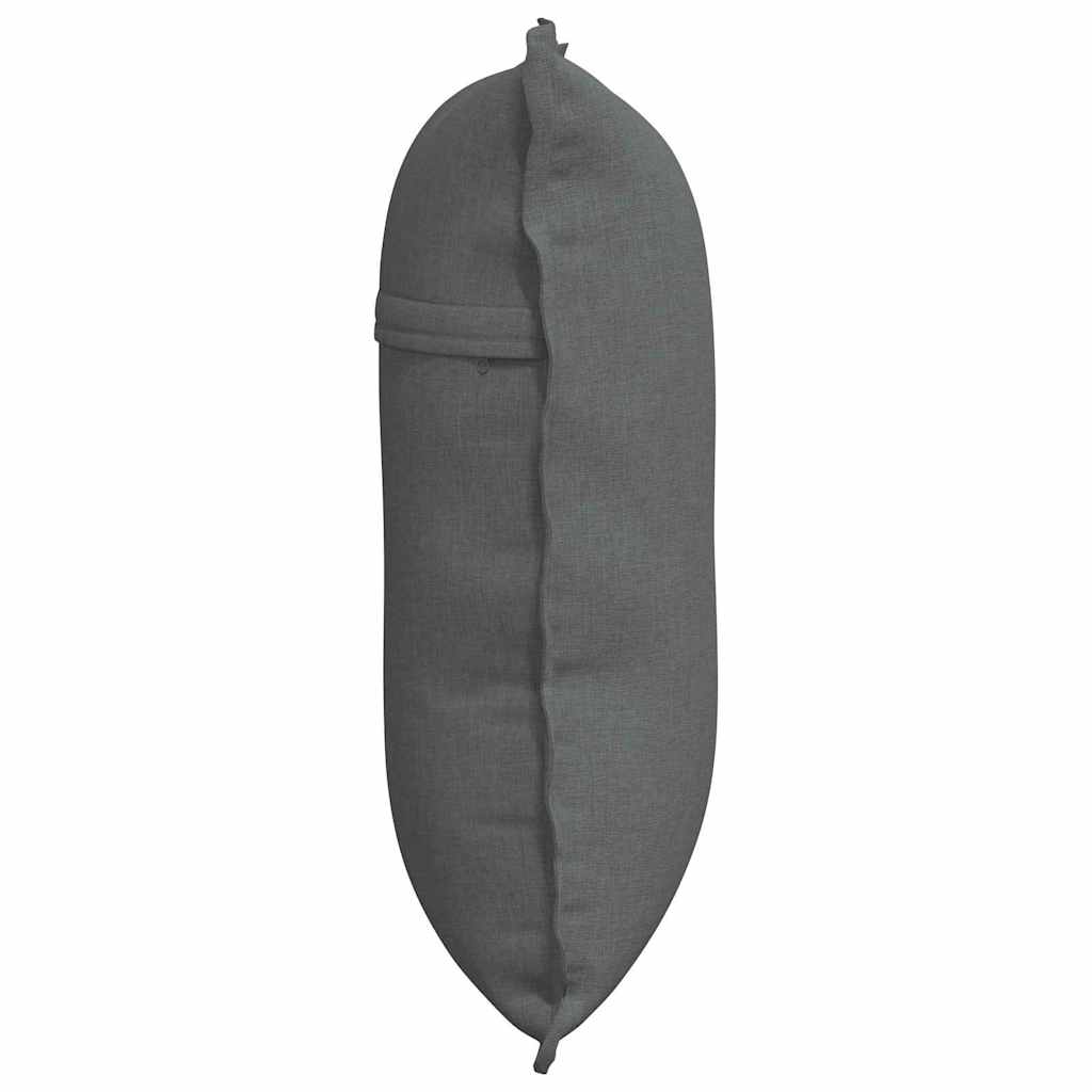 Cuscino per Schiena Grigio scuro 60 x 19 x 50 cm Tessuto