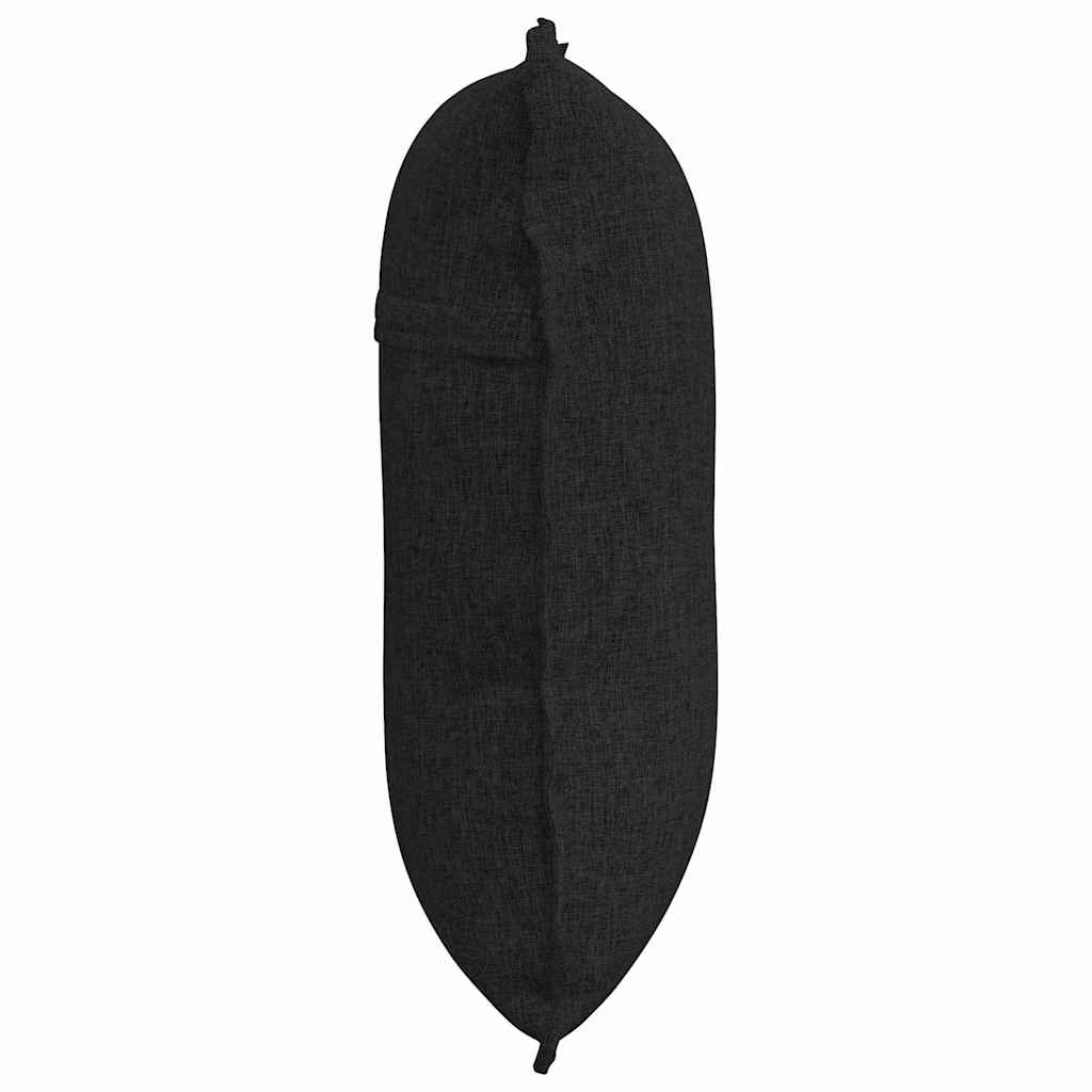 Cuscino per Schiena Nero 60 x 19 x 50 cm Tessuto