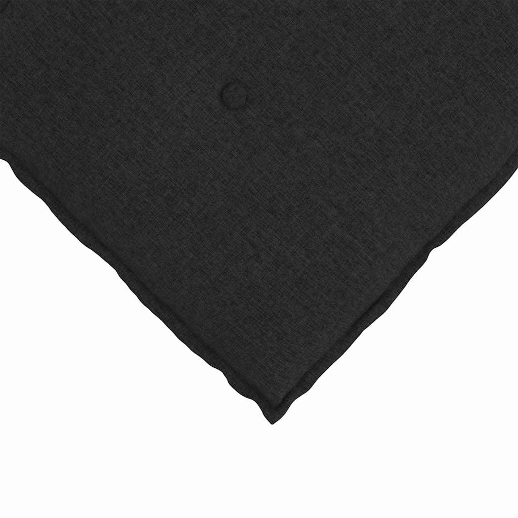 Cuscino per Schiena Nero 60 x 19 x 50 cm Tessuto