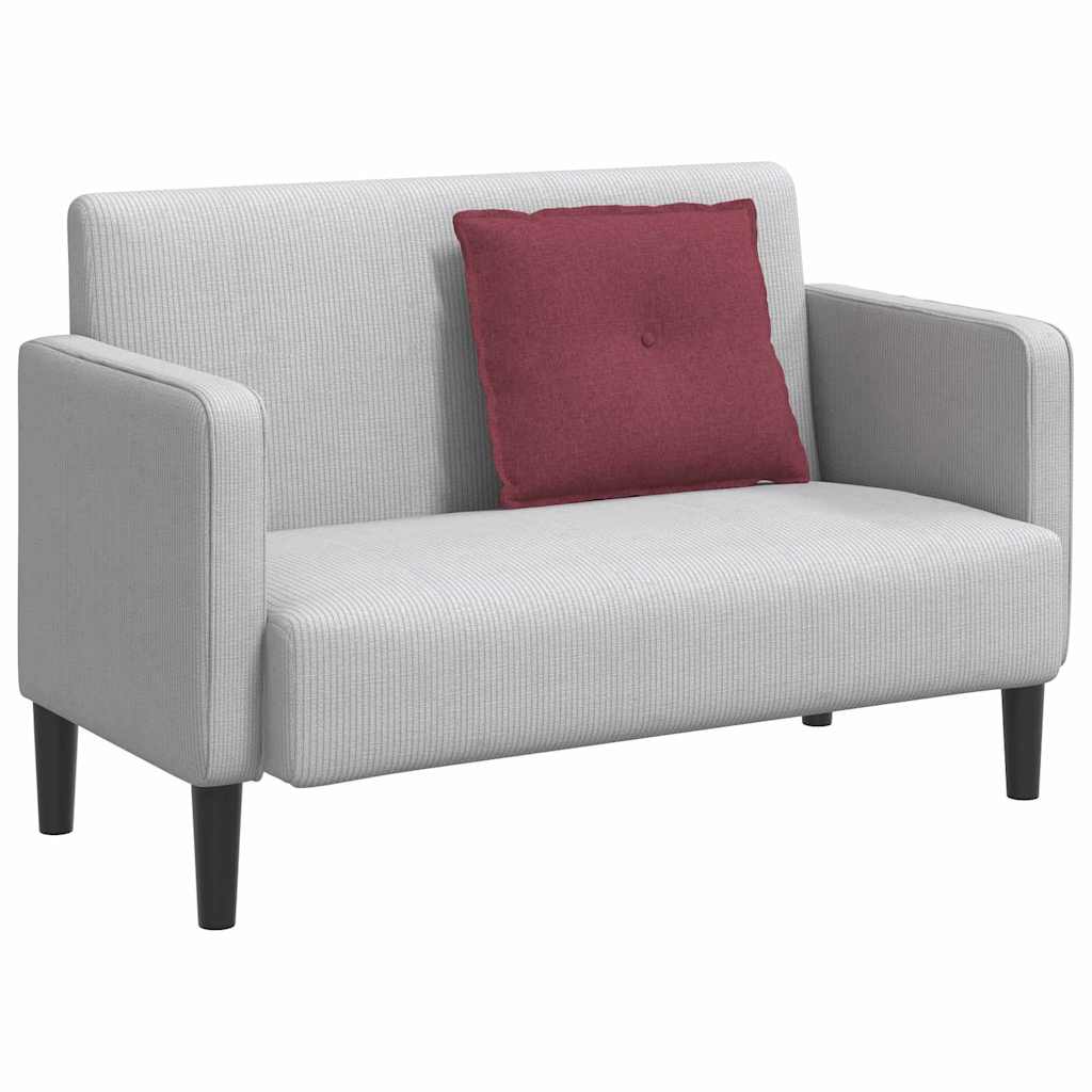 Cuscino per Schiena Rosso Vino 60 x 19 x 50 cm Tessuto