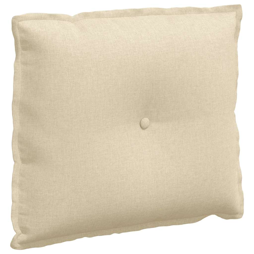 Cuscino per Schiena Crema 60 x 19 x 50 cm Tessuto