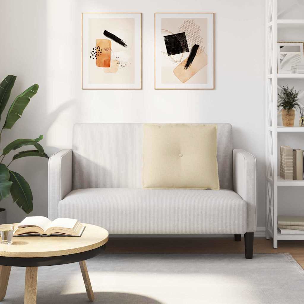 Cuscino per Schiena Crema 60 x 19 x 50 cm Tessuto