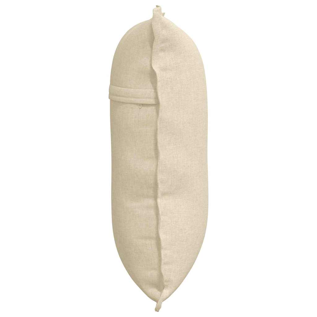 Cuscino per Schiena Crema 60 x 19 x 50 cm Tessuto