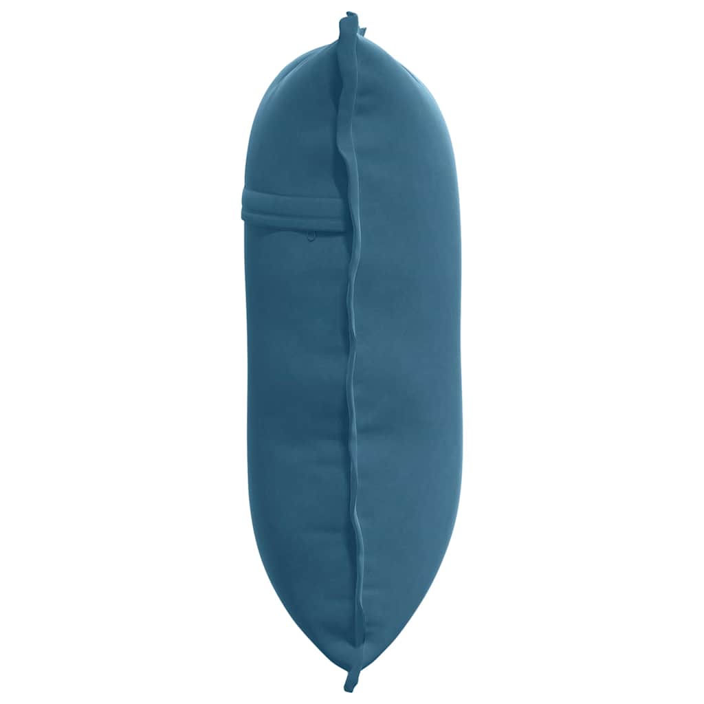 Cuscino per Schiena Blu 60 x 50 cm Tessuto in Cords