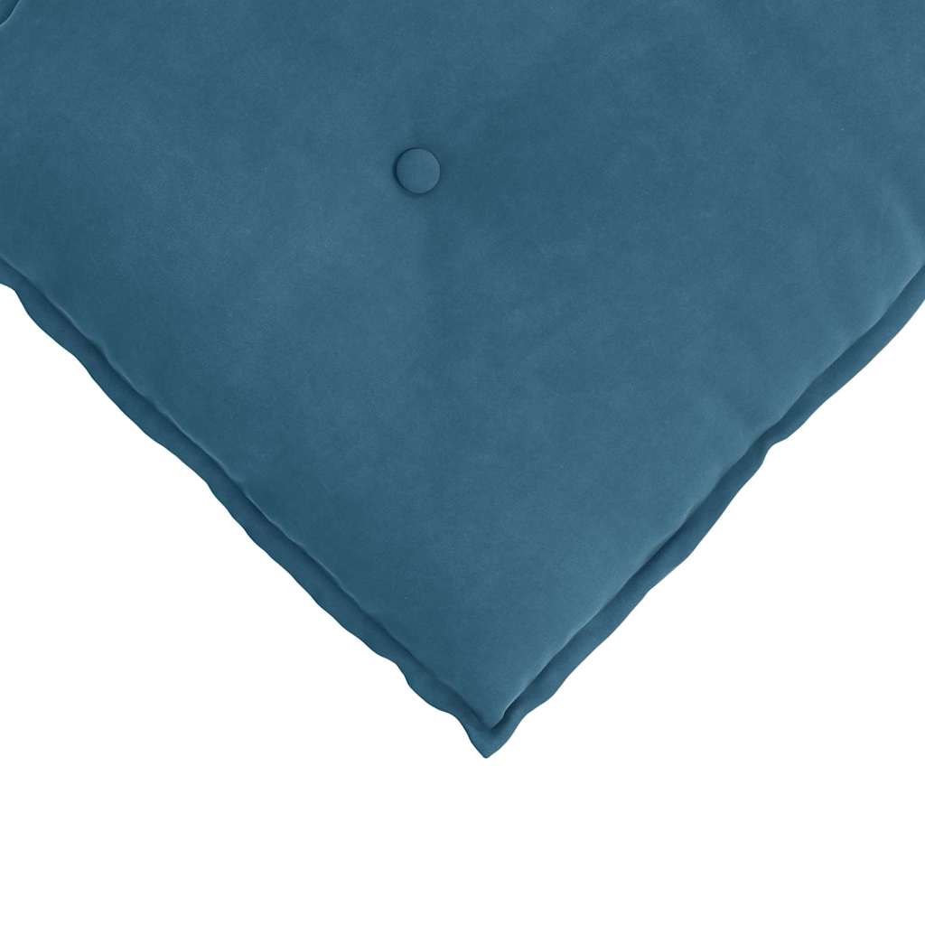 Cuscino per Schiena Blu 60 x 50 cm Tessuto in Cords