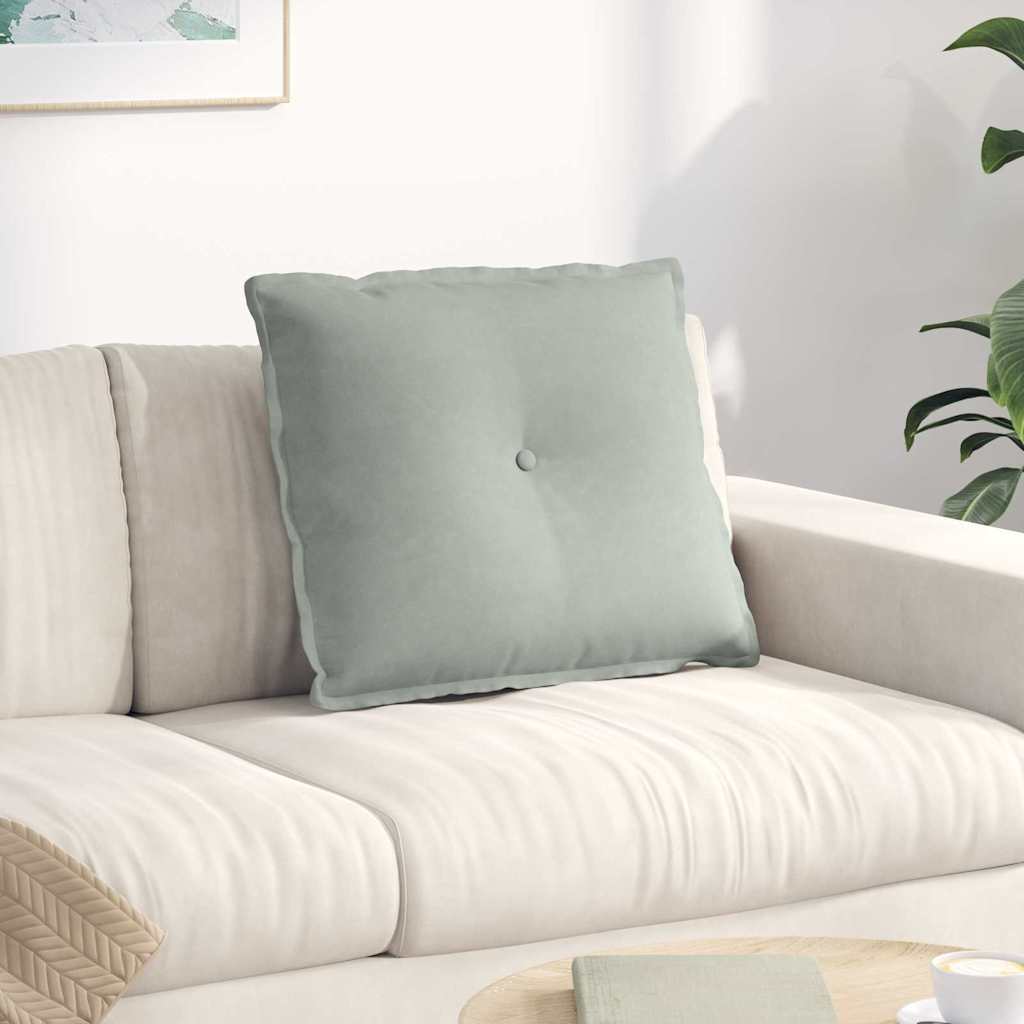 Cuscino per Schiena Grigio Chiaro 60 x 50 cm Tessuto in Cords