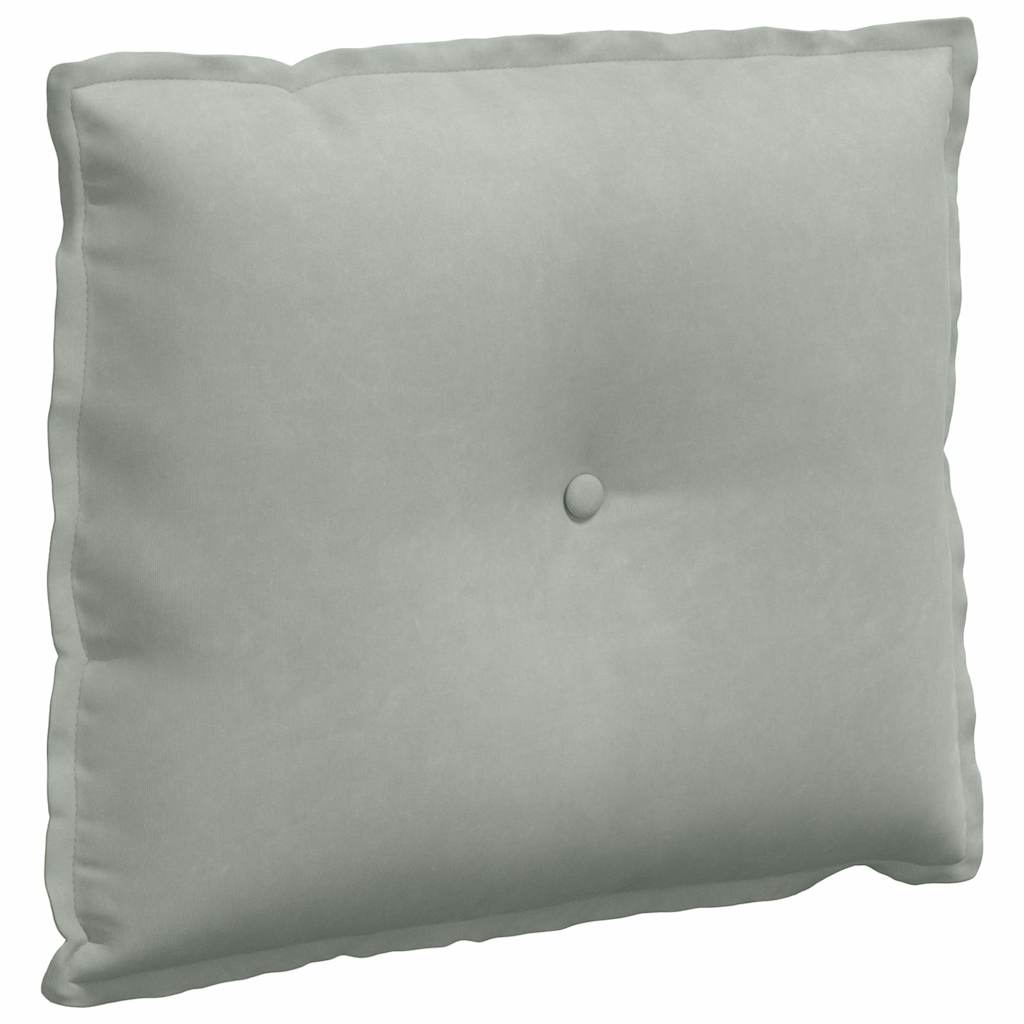Cuscino per Schiena Grigio Chiaro 60 x 50 cm Tessuto in Cords