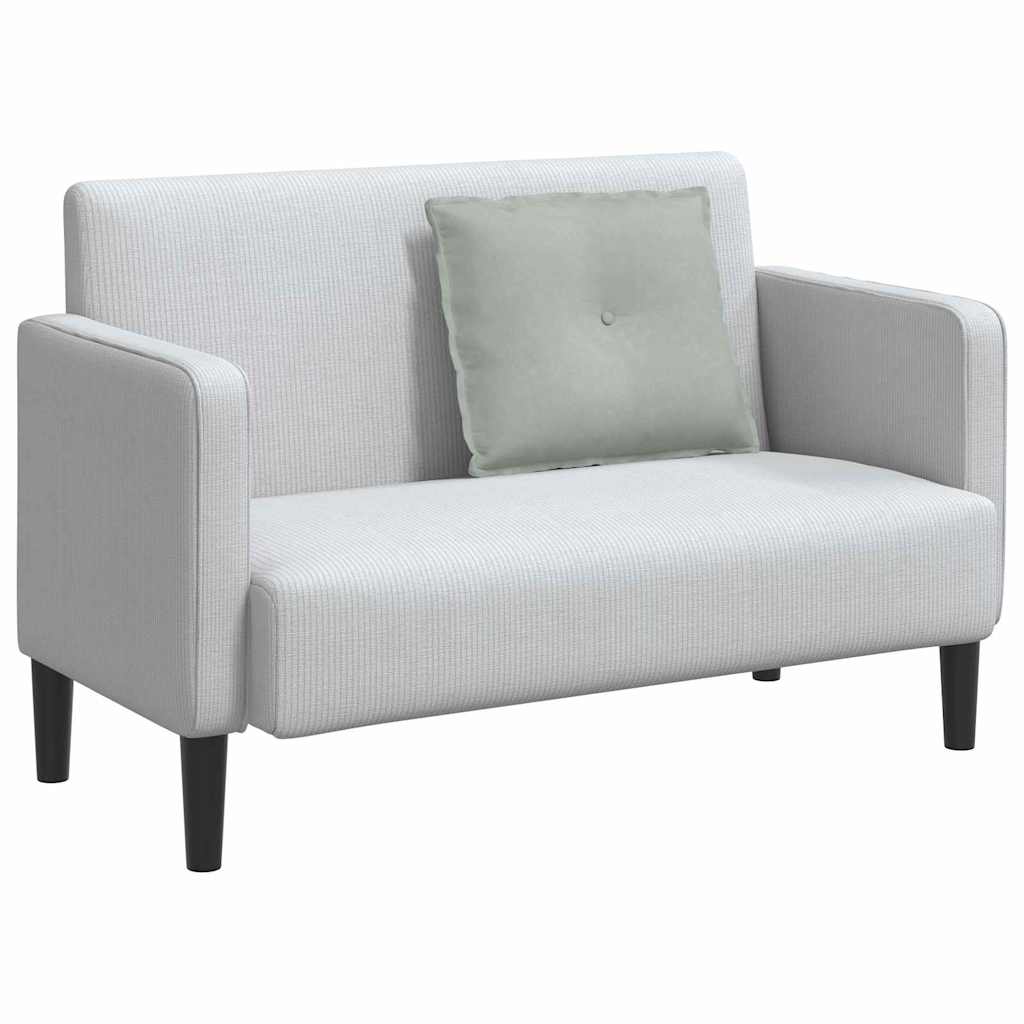 Cuscino per Schiena Grigio Chiaro 60 x 50 cm Tessuto in Cords