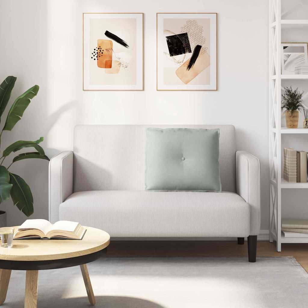 Cuscino per Schiena Grigio Chiaro 60 x 50 cm Tessuto in Cords