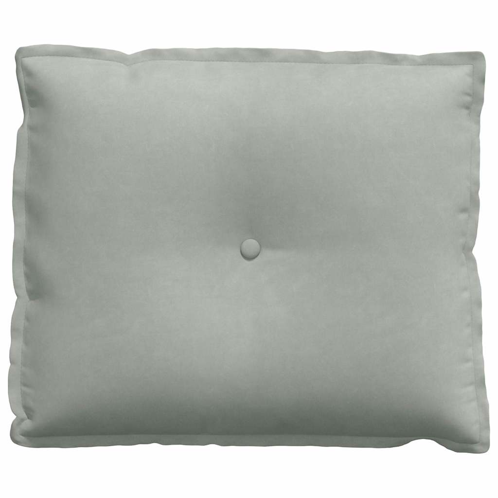 Cuscino per Schiena Grigio Chiaro 60 x 50 cm Tessuto in Cords