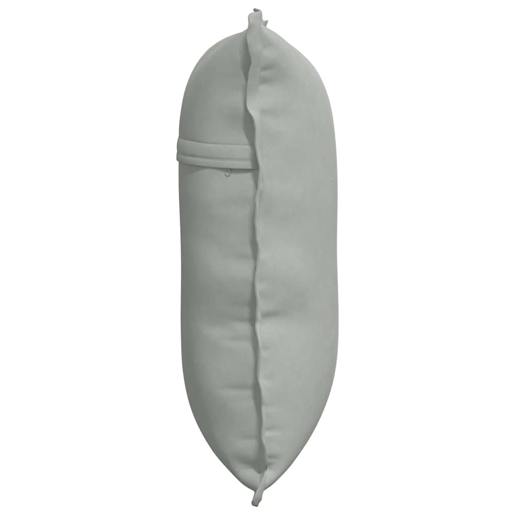 Cuscino per Schiena Grigio Chiaro 60 x 50 cm Tessuto in Cords