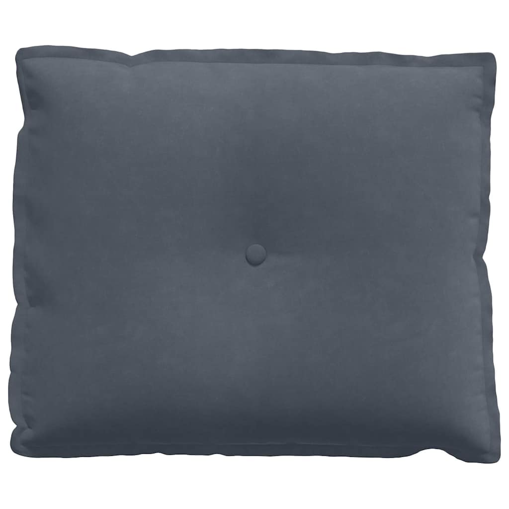 Cuscino per Schiena Grigio Scuro 60 x 50 cm Tessuto in Cords