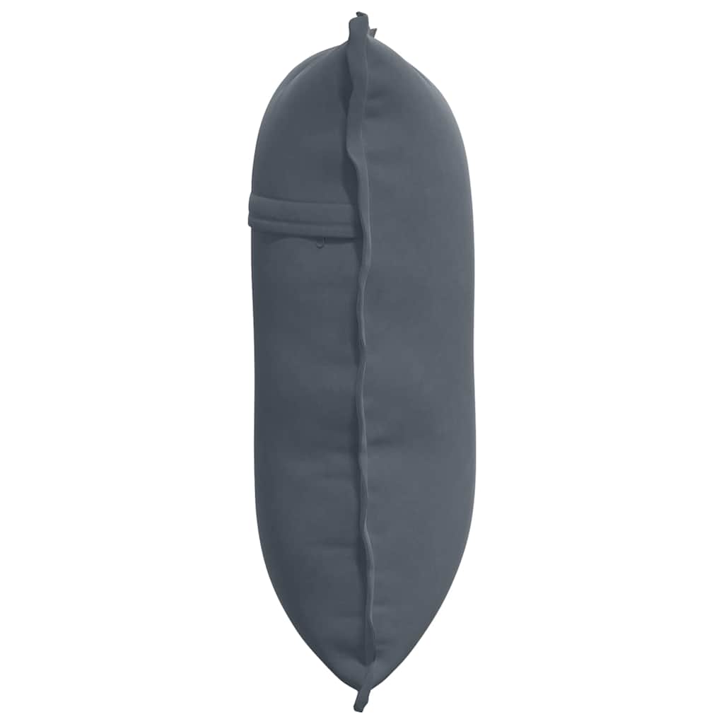 Cuscino per Schiena Grigio Scuro 60 x 50 cm Tessuto in Cords