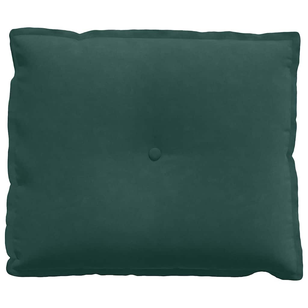 Cuscino per Schiena Verde Scuro 60 x 50 cm Tessuto in Cords