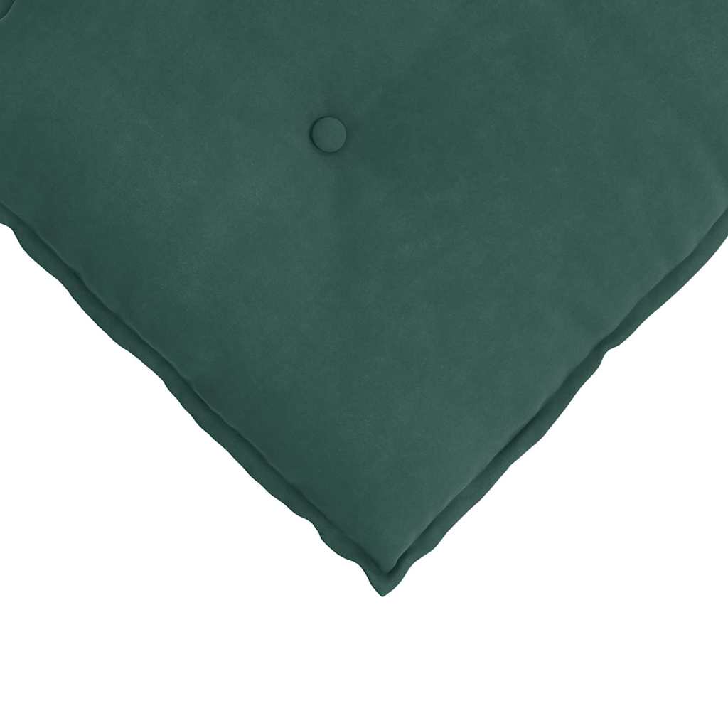 Cuscino per Schiena Verde Scuro 60 x 50 cm Tessuto in Cords