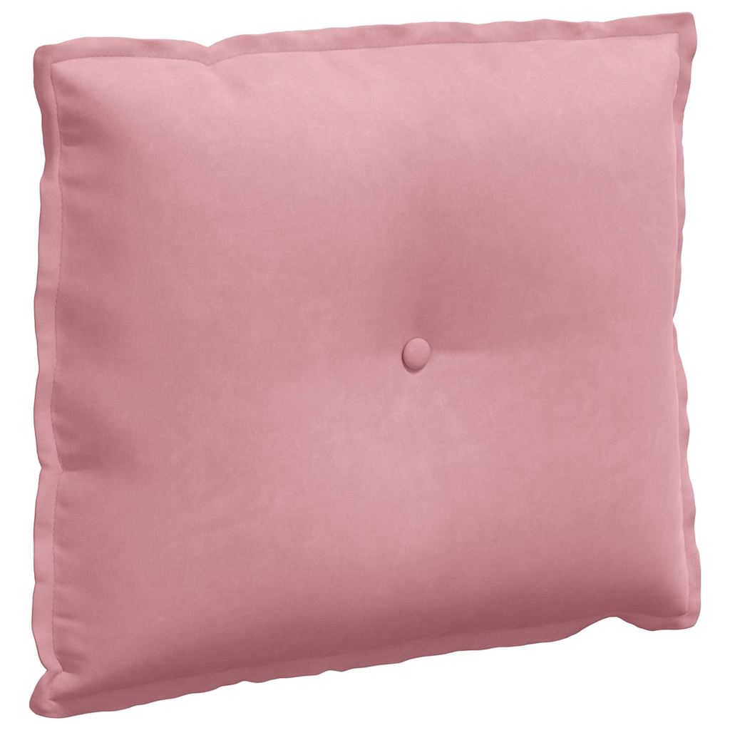 Cuscino per Schiena Rosa 60 x 50 cm Tessuto in Cords