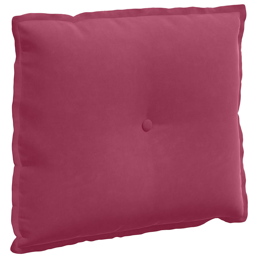Cuscino per Schiena Rosso Vino 60 x 50 cm Tessuto in Cords