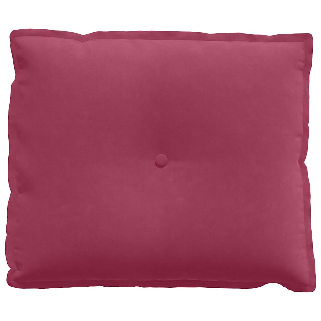 Cuscino per Schiena Rosso Vino 60 x 50 cm Tessuto in Cords