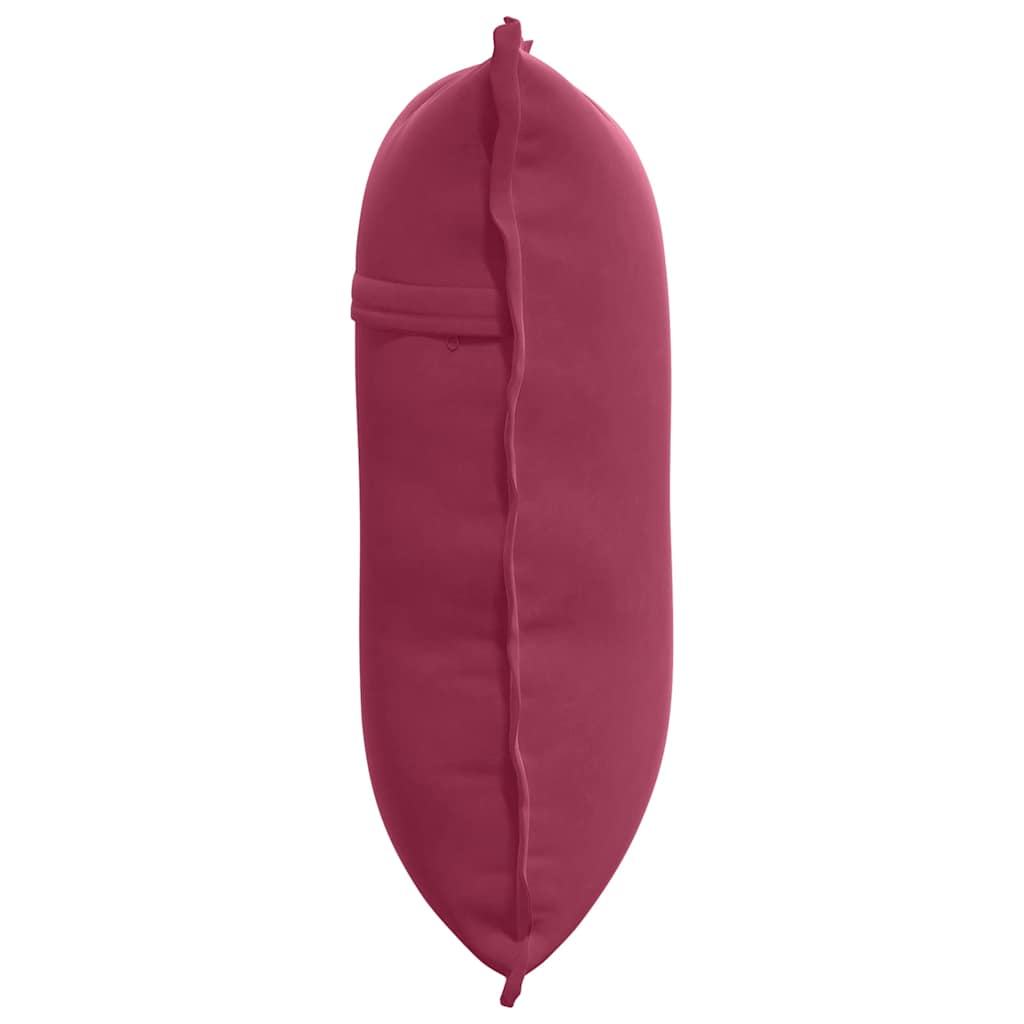 Cuscino per Schiena Rosso Vino 60 x 50 cm Tessuto in Cords