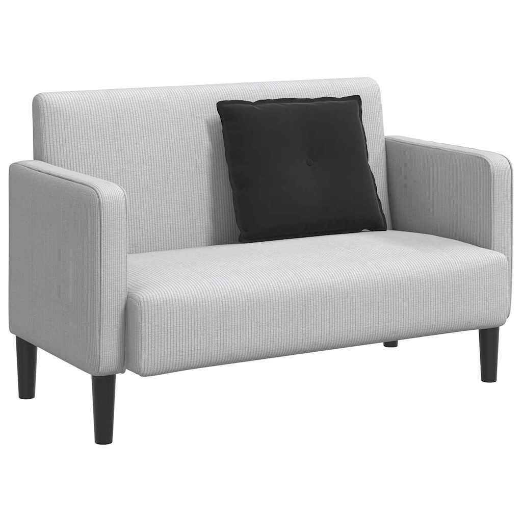 Cuscino per Schiena Nero 60 x 50 cm Tessuto in Cords