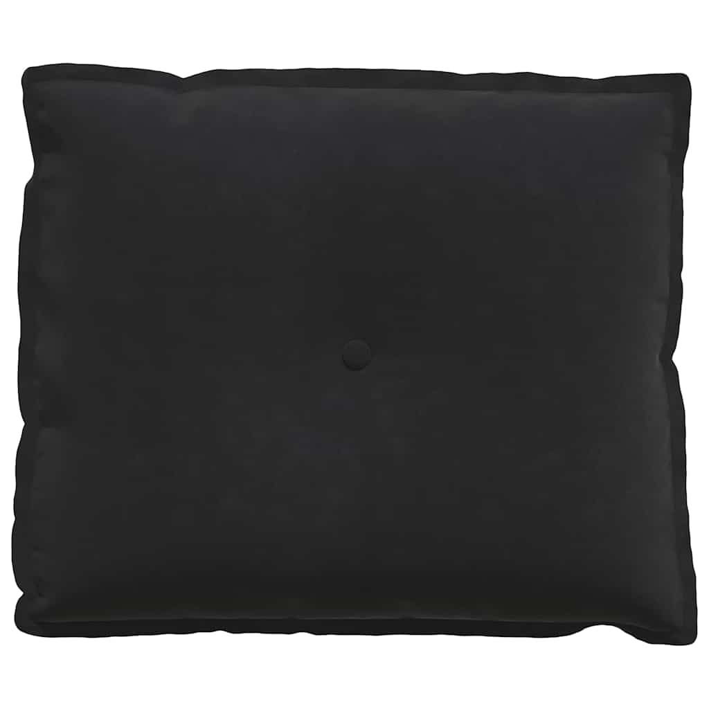 Cuscino per Schiena Nero 60 x 50 cm Tessuto in Cords