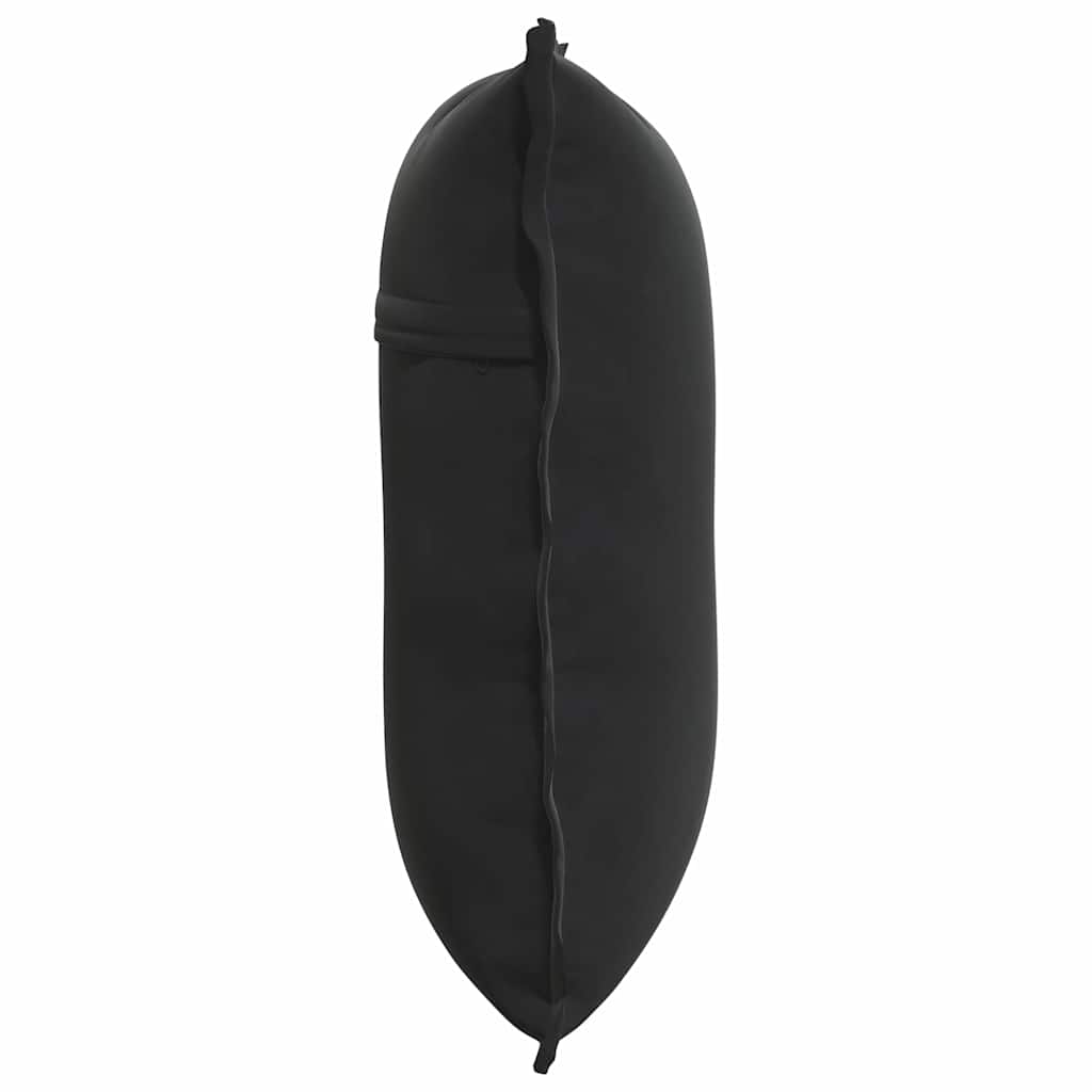 Cuscino per Schiena Nero 60 x 50 cm Tessuto in Cords
