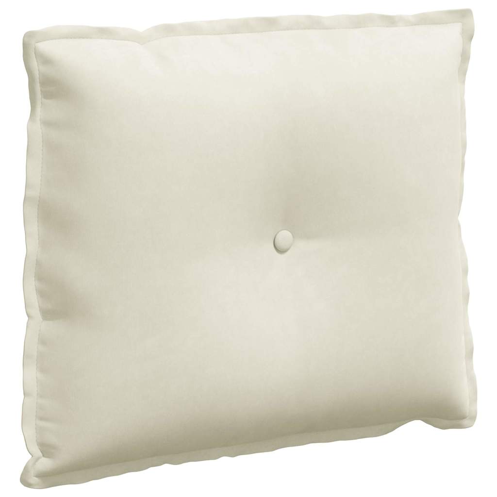 Cuscino per Schiena Crema 60 x 50 cm Tessuto in Cords