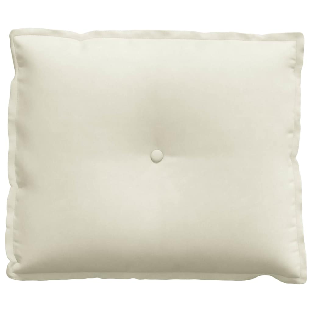 Cuscino per Schiena Crema 60 x 50 cm Tessuto in Cords