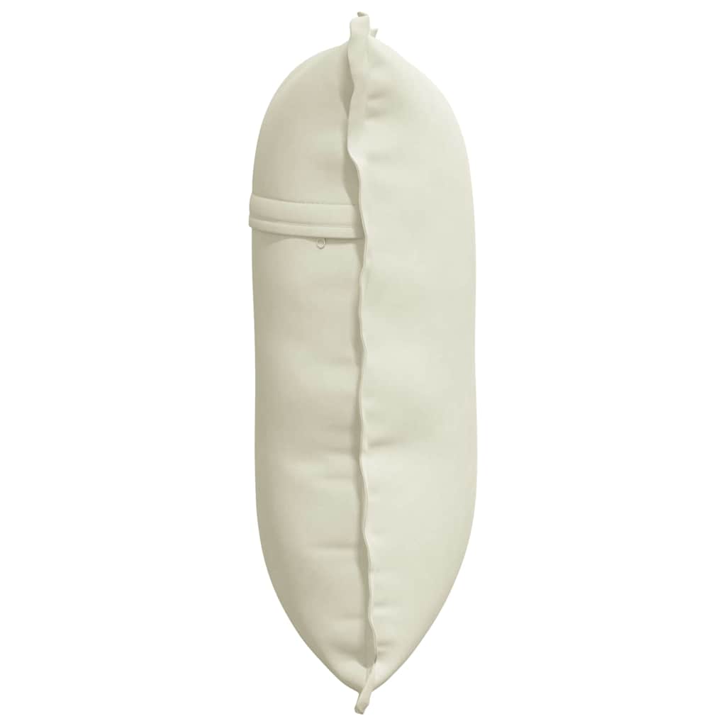 Cuscino per Schiena Crema 60 x 50 cm Tessuto in Cords