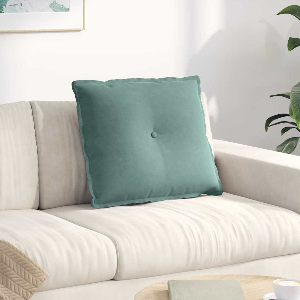Cuscino per Schiena Verde Mare 60 x 50 cm Tessuto in Cords