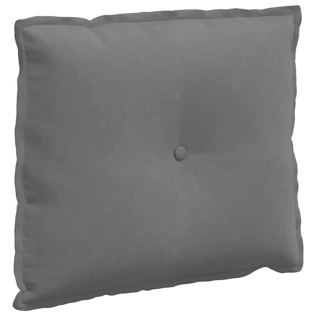 Cuscino per Schiena Grigio Scuro 60 x 50 cm