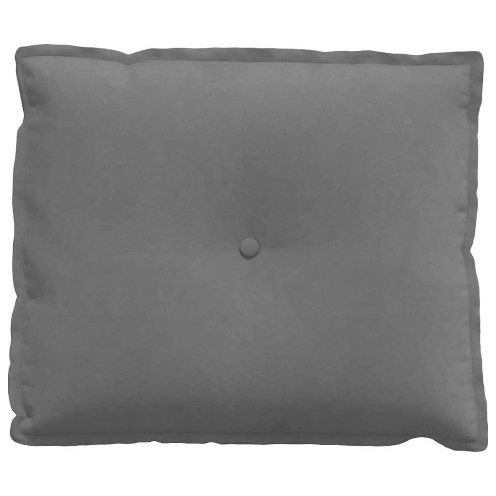 Cuscino per Schiena Grigio Scuro 60 x 50 cm