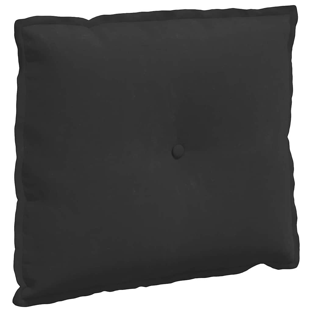 Cuscino per Schiena Nero 60 x 50 cm Tessuto in Microfibra