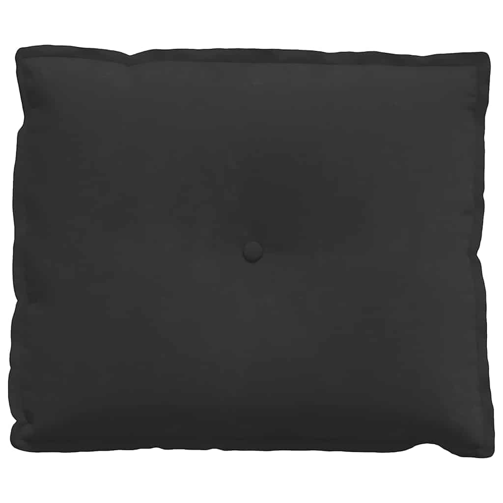 Cuscino per Schiena Nero 60 x 50 cm Tessuto in Microfibra