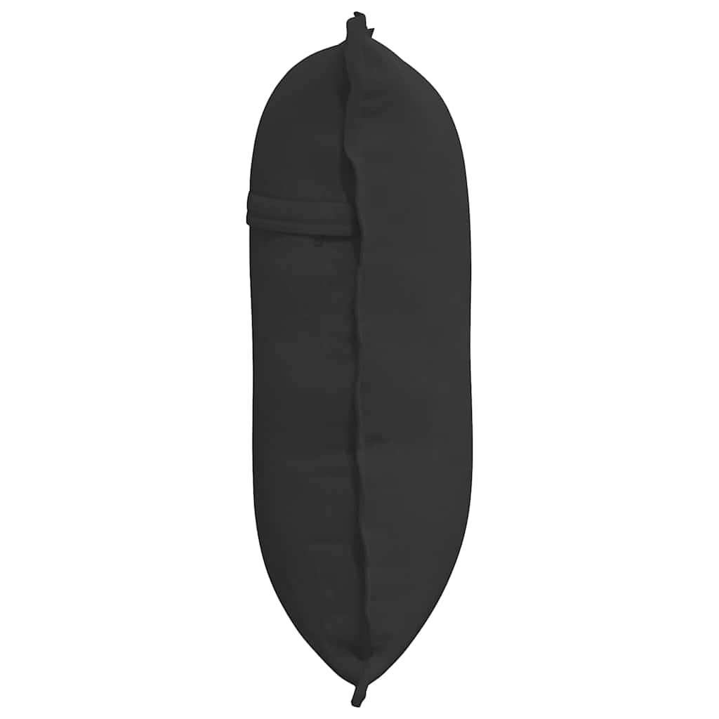Cuscino per Schiena Nero 60 x 50 cm Tessuto in Microfibra