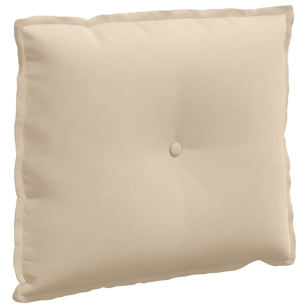Cuscino per Schiena Crema 60 x 50 cm Tessuto in Microfibra