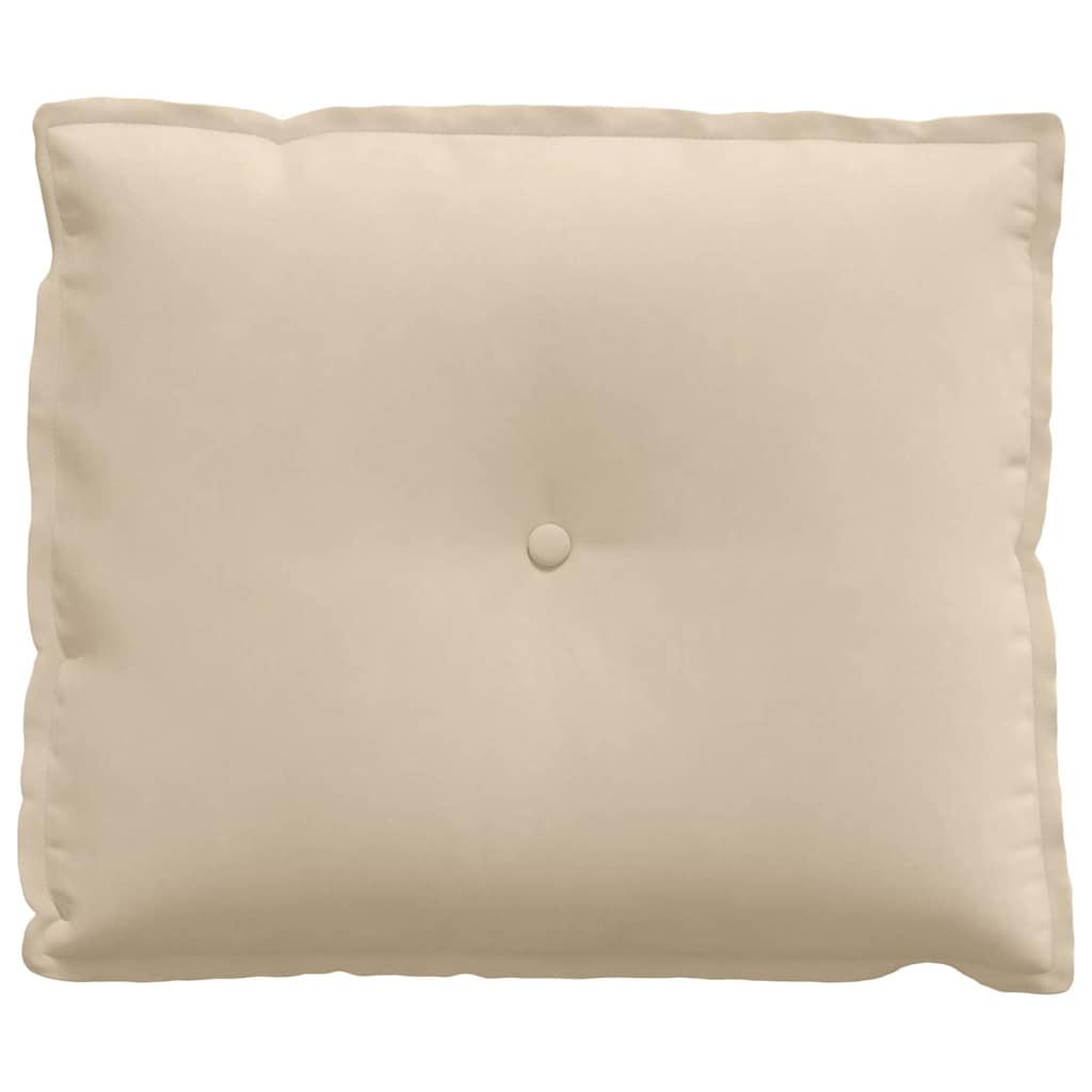 Cuscino per Schiena Crema 60 x 50 cm Tessuto in Microfibra