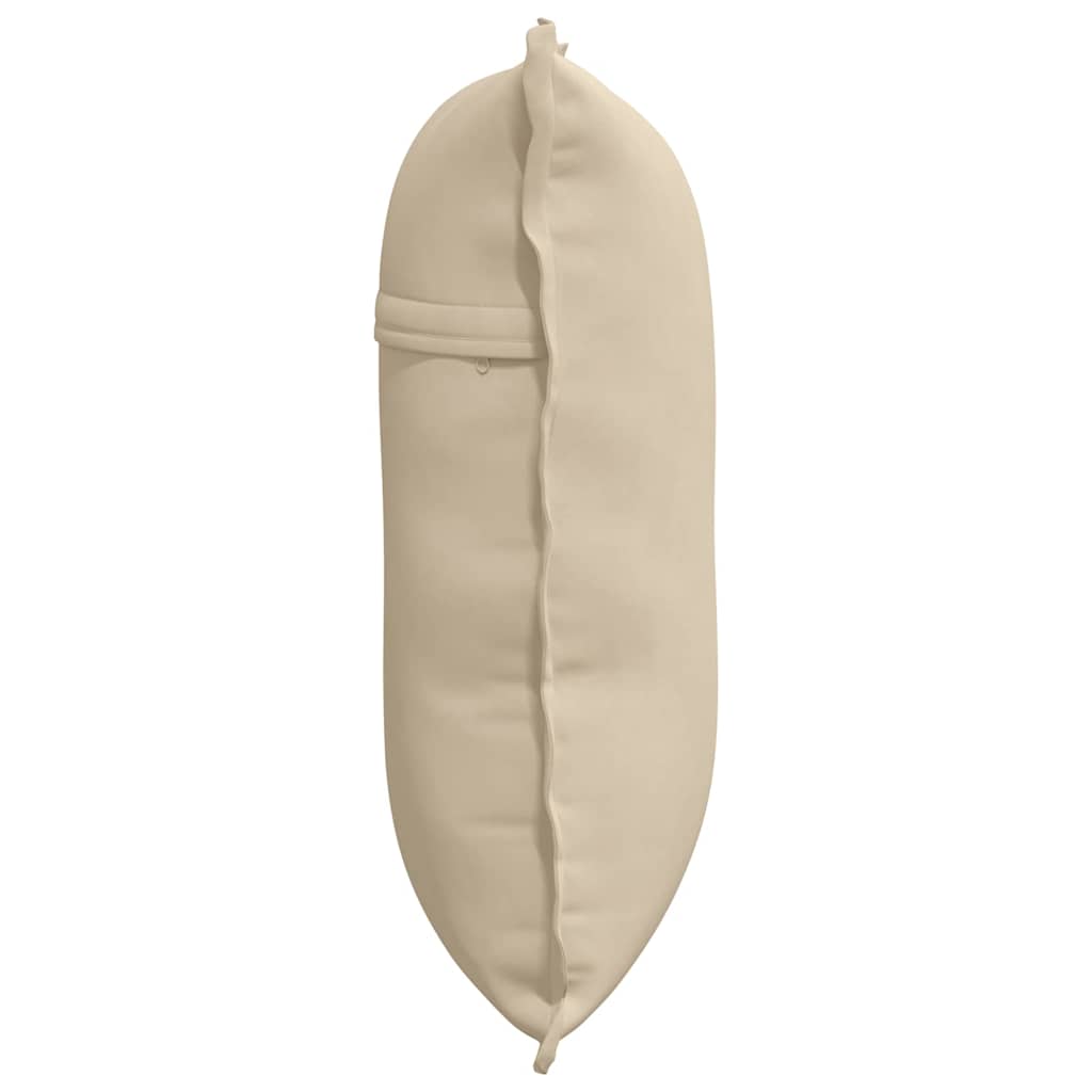 Cuscino per Schiena Crema 60 x 50 cm Tessuto in Microfibra
