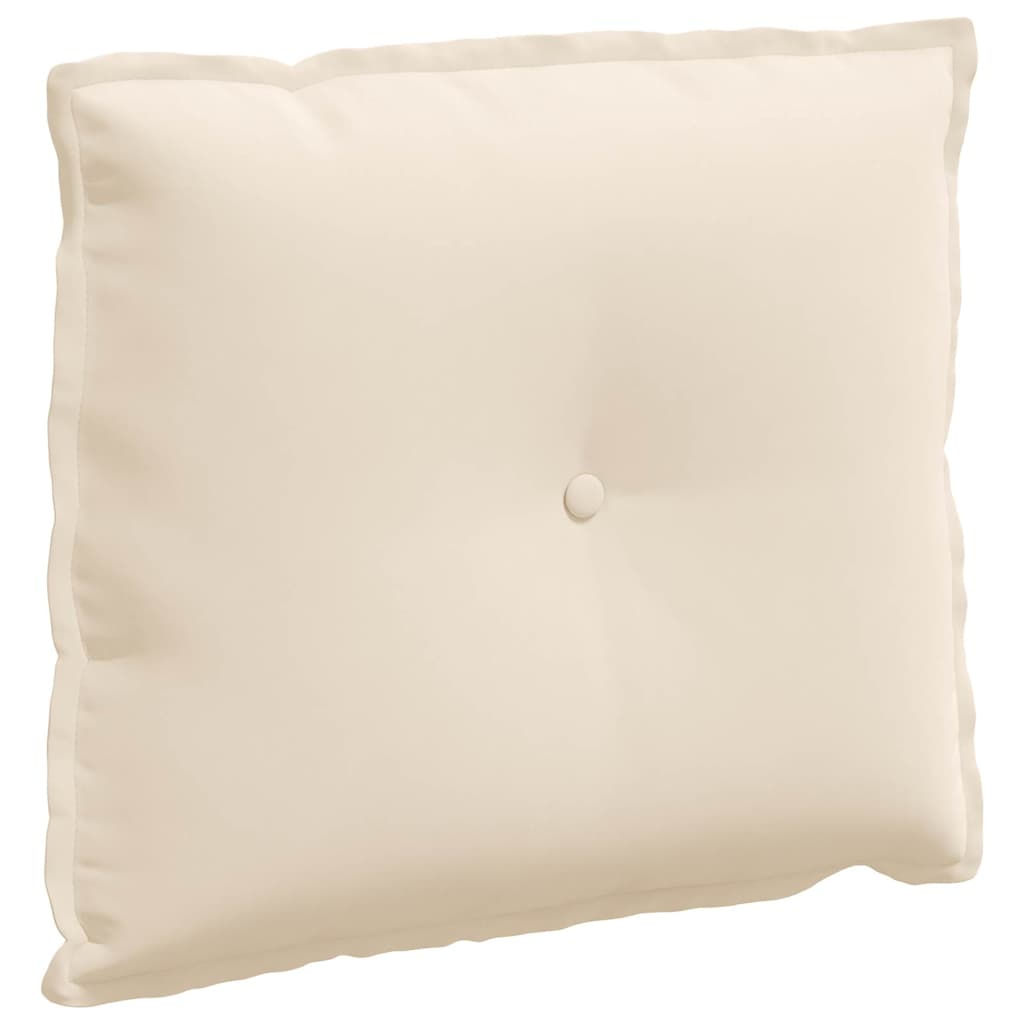Cuscino per Schiena Beige 60 x 50 cm Tessuto in Microfibra