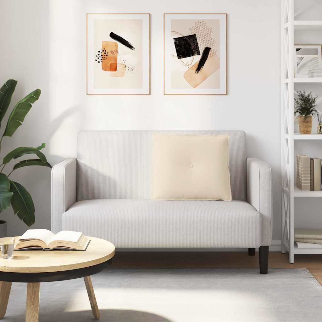 Cuscino per Schiena Beige 60 x 50 cm Tessuto in Microfibra