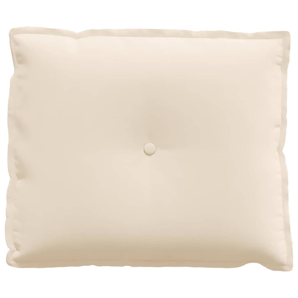 Cuscino per Schiena Beige 60 x 50 cm Tessuto in Microfibra