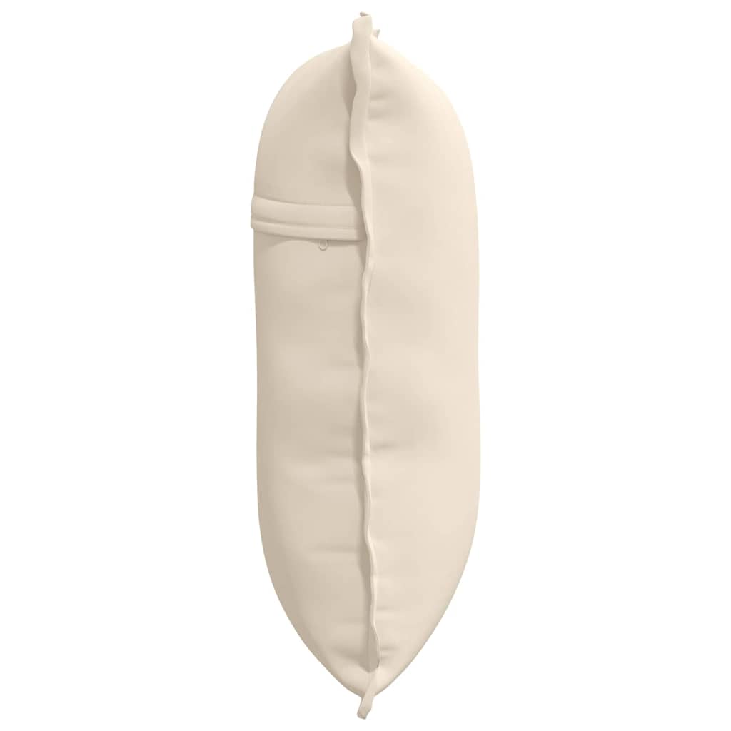 Cuscino per Schiena Beige 60 x 50 cm Tessuto in Microfibra
