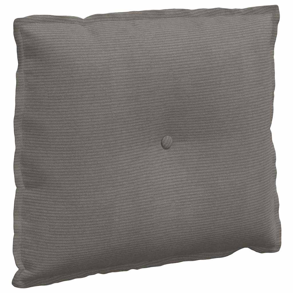 Cuscino per Schiena Grigio Chiaro 60 x 50 cm Tessuto in Cords