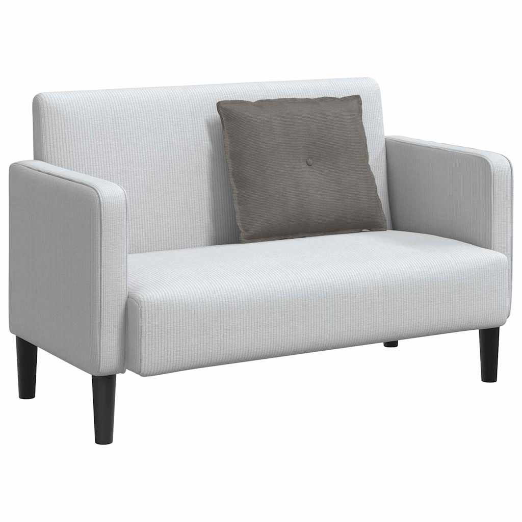 Cuscino per Schiena Grigio Chiaro 60 x 50 cm Tessuto in Cords
