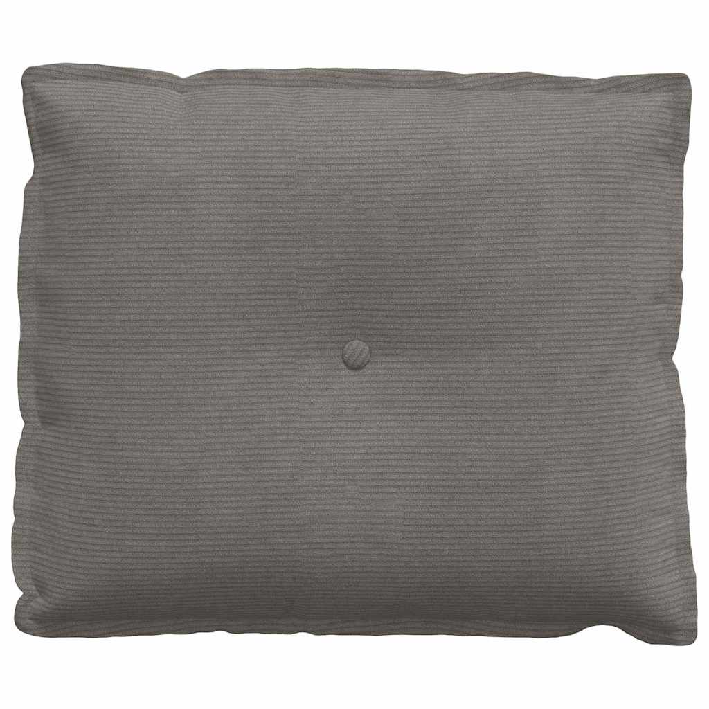 Cuscino per Schiena Grigio Chiaro 60 x 50 cm Tessuto in Cords