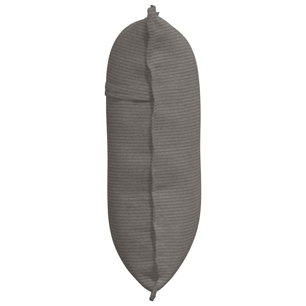 Cuscino per Schiena Grigio Chiaro 60 x 50 cm Tessuto in Cords